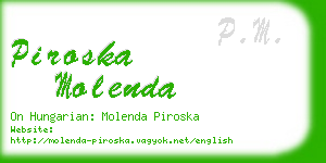 piroska molenda business card